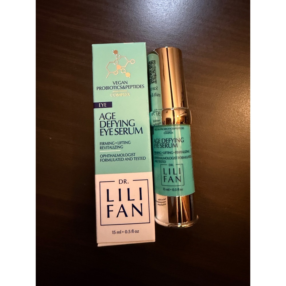 Dr. Lili Fan Age Defying Eye Serum Vegan Probiotics & Peptides Complex 15ml 0.5